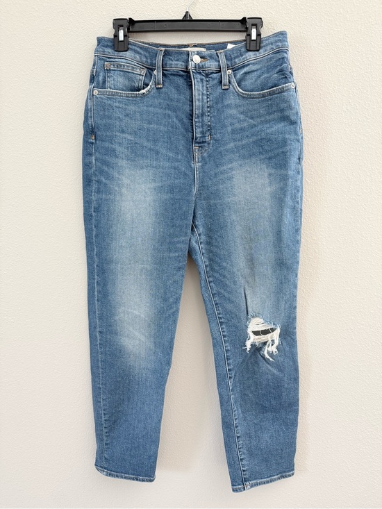 Madewell Denim - Madewell Light Blue Mom Jean with Knee Distress 29